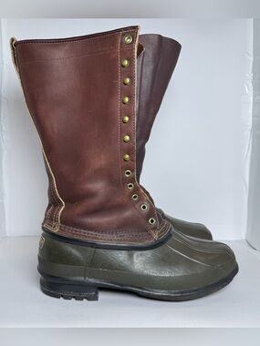 Vintage 90’s Schnee’s Hunter Pac Boots Men 10 Made USA Leather Insulated Hunting